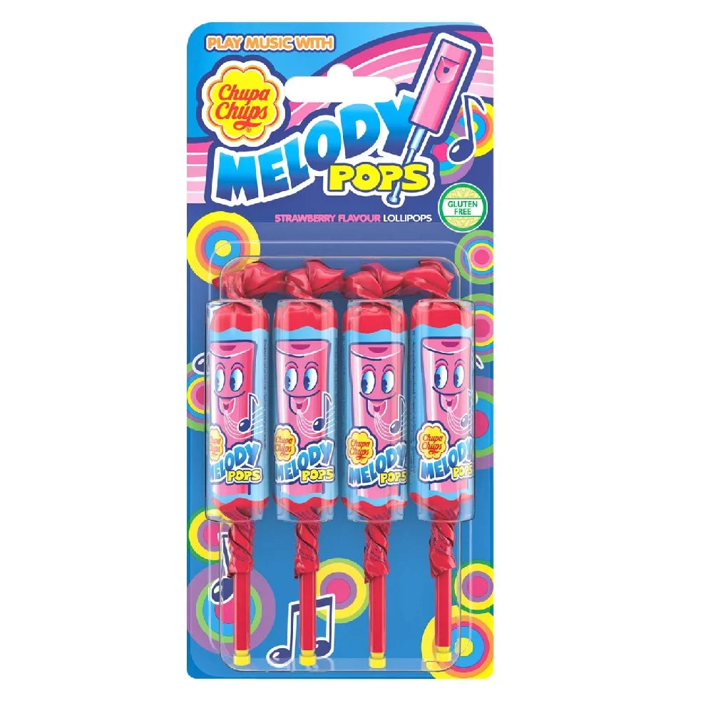 Chupa Chups - Melody Pops Strawberry 4er Packung - 60g
