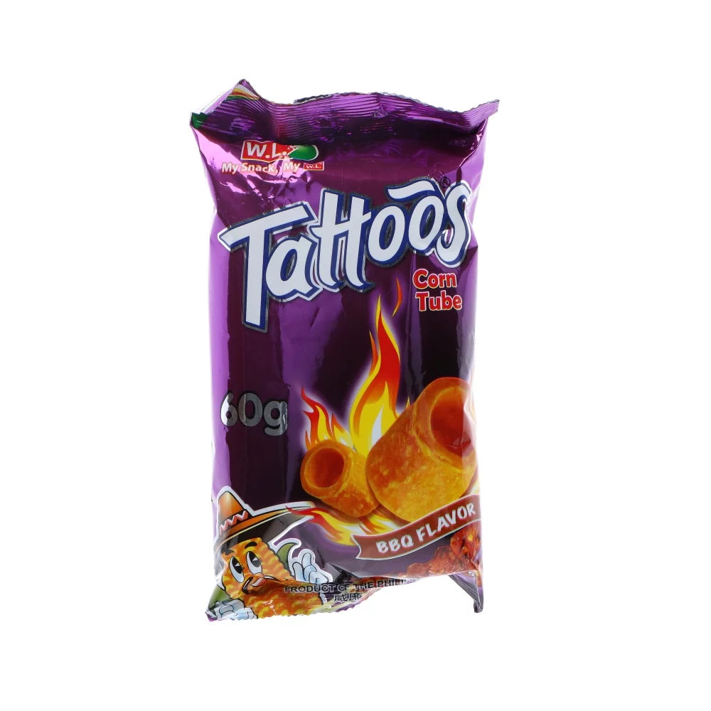 Tattoos - Corn Snack - BBQ - 60g
