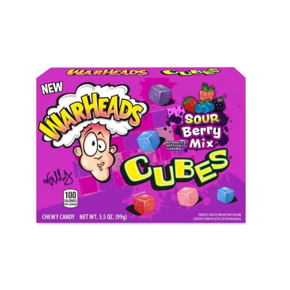 Warheads - Sour Berry Mix Cubes - Theater Box - 99g